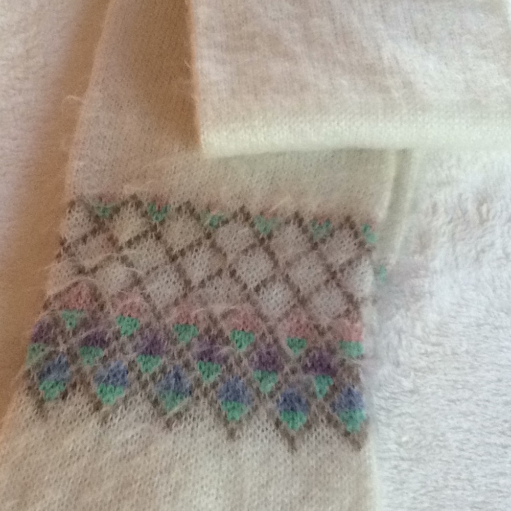 Hansen Knit Patterned Scarf Vintage